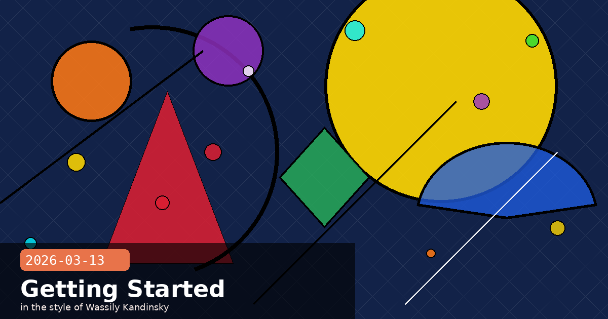 Getting Started — visual for 2026-03-13